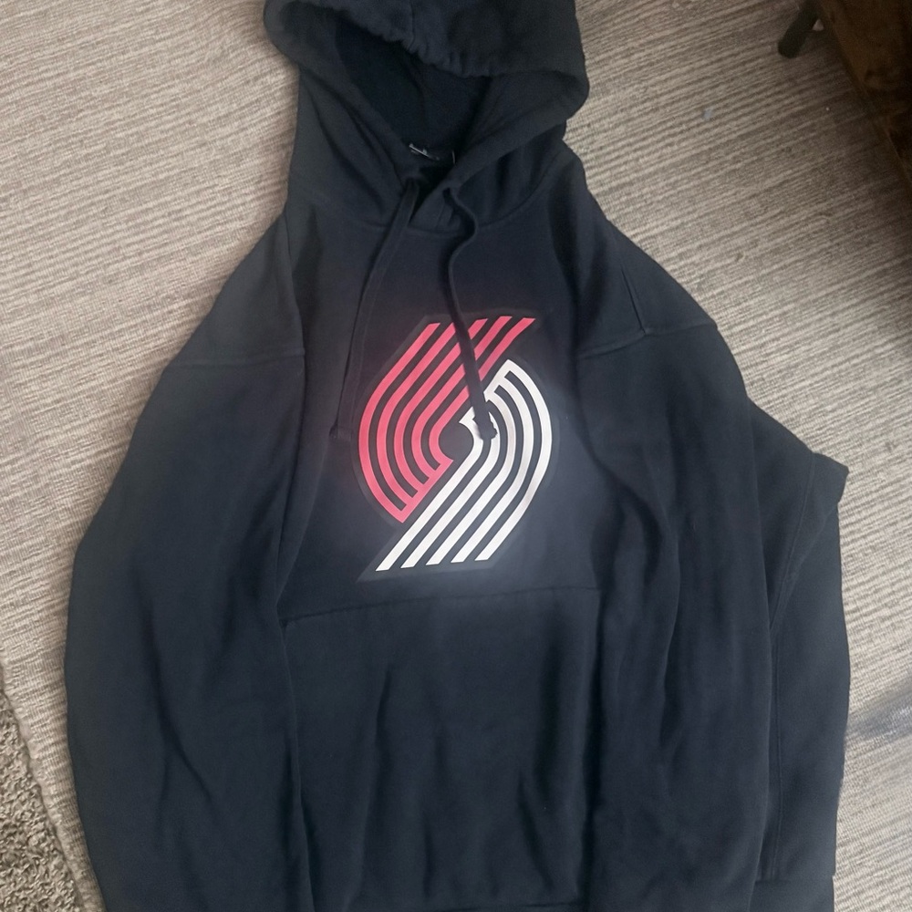 NBA Portland Trail Blazers Black Hoodie with Red & White Logo